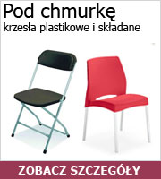 krzesa plastikowe pod chmurk